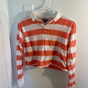 Wild fable target orange and white striped top in Size small